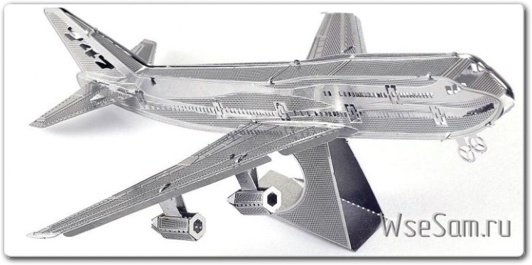 3D Metal Puzzle Пассажирский самолет