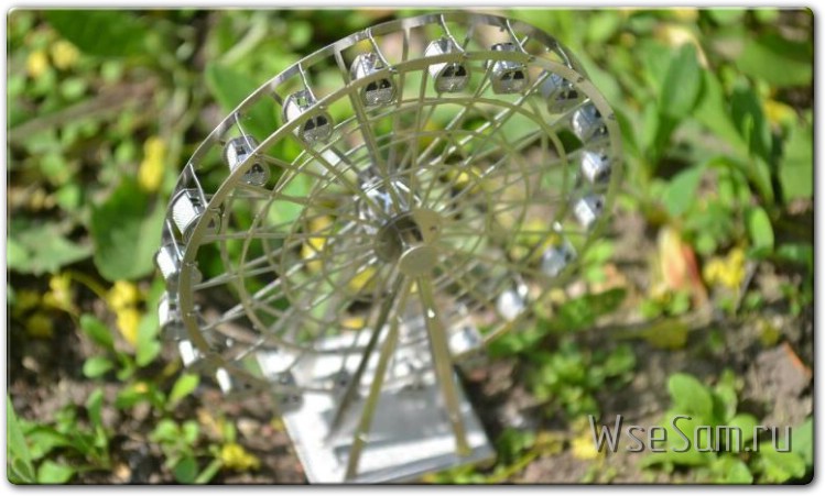 Чертово и еще раз чертово колесо, металлический 3D пазл колеса обозрения, Metallic Nano 3D DIY Ferris Wheel Jigsaw Puzzle Model