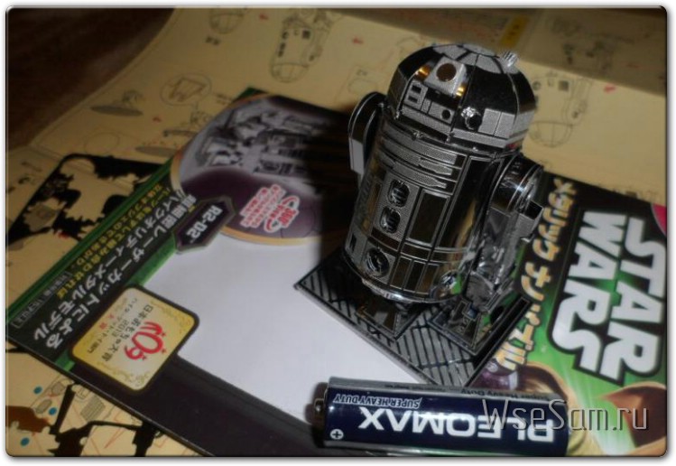 Модель из металла, робот R2-D2 из "Звездных войн" / Tenyo Metallic Nano Puzzle SMN-01 Star Wars R2-D2