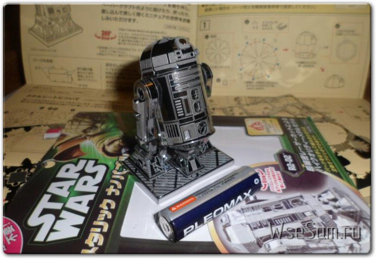 Модель из металла, робот R2-D2 из "Звездных войн" / Tenyo Metallic Nano Puzzle SMN-01 Star Wars R2-D2